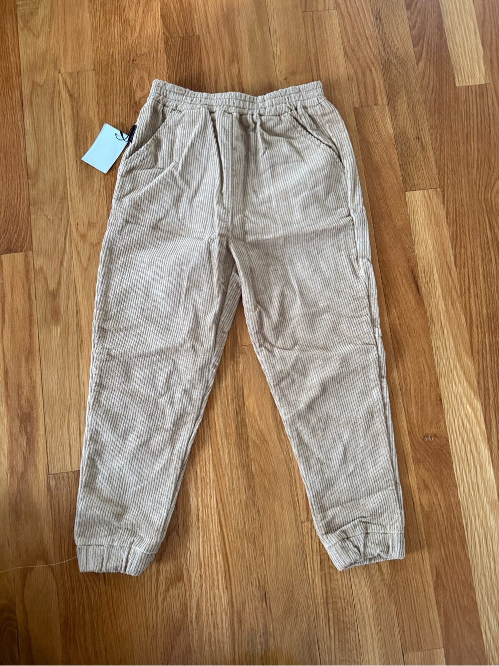 NWT Kids Corduroy Jogger Pants in light brown
